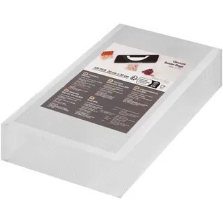Vakuumierbeutel 20x30cm 100 Beutel, Vakuumierfolie Vakuumbeutel Lebensmittel, Profi-Folienbeutel für alle Vakuumierer und Sous Vide Geeignet, Gefrierbeutel BPA-frei