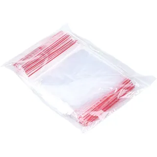 OFFICER PRODUCTS Office Products Zip Beutel Druckverschluss 4 x 6 cm / 100 Stück (1er Pack)/ Transparent Glasklar/Druckverschlussbeutel Zip Set/Zipper-Beutel/Polybeutel/aus Fester LDPE-Folie Lebensmittelecht