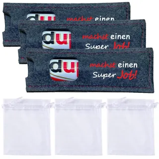 MKISHINE 3pc Hülle Filz Geschenke für duplo Schokolade | Wichtig im Team| Mitarbeitergeschenk Super Job | dankeschön Mitarbeiter Geschenk I ohne Schokolade