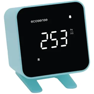 Ecosense EB100 EcoBlu, Heim-Radondetektor, Erfassung und Anzeige der Ergebnisse alle 10 Minuten, kontinuierliche kurz- und langfristige Überwachung, einfach zu bedienen