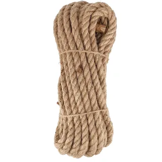 D.RECT- Juteseil 12mm 10m -Hanfseil Naturfasersseil Naturfasern Tauwerk Jutegarn Juteleine Jutetau Jutefasertau Juteschnur Jutegewebe Jutezopf Jutekordel Juteseil gedreht Juteseil geflochten