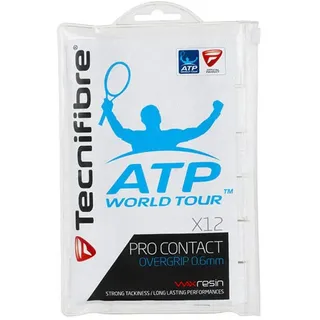 Tecnifibre Tasche Mit 12 Contact Pro Overgrips In Weiss