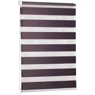 Blumtal Doppelrollo 60 x 130 - 155cm - Klemmfix Rollo, Rollos für Fenster ohne Bohren, Klemmrollo für Fenster & Türen, Lila - Violett