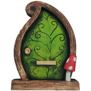 SETOFI Feentür Wichteltür, Holz Elfen-Türen Garten Miniatur-Holztüren (F)
