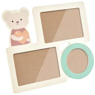 My Baby Lou Bilderrahmen , Creme, Türkis, Hellbraun , Metall, Kunststoff, Holzwerkstoff , Tierform , 34x30x1.3 cm , Bilder & Rahmen, Bilderrahmen, Bilderrahmen & Fotorahmen