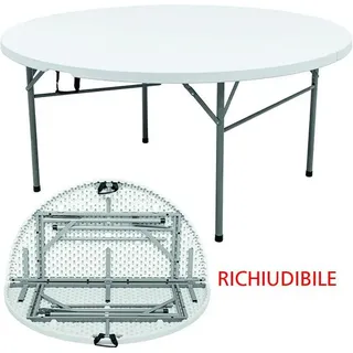 Tisch Hdpe / Stahl VIGOR Edra Runder Wiederverschließbare DIA.152 CM