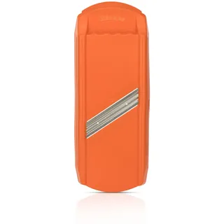 Börner Scheibenschneider DesignLine • Gemüsehobel ideal als Gurkenhobel, Gurkenschneider, Krauthobel • Obst & Gemüse in Scheiben schneiden • Made in Germany • Küchenhobel (Orange)