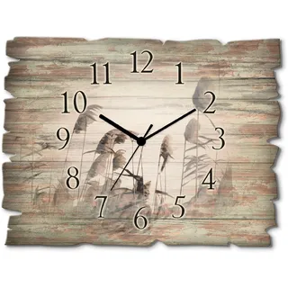 Artland Wanduhr »Gräser« wahlweise mit Quarz- oder Funkuhrwerk, lautlos ohne Tickgeräusche, beige