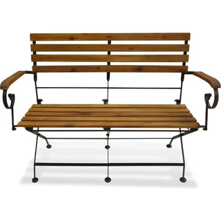 vidaXL Gartenbank Klappbar 112 cm Massivholz Akazie - Braun