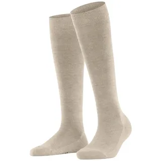 Falke Damen Kniestrümpfe Family Kh nachhaltige Baumwolle lang einfarbig 1 Paar, Beige Linen Melange 4541, 39-42 - - 40|42|39|41