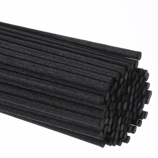 Yolev 100 Stück Rattanstäbchen Für Raumduft, 23 cm X 3 mm Stäbchen Raumduft Schwarze Diffuser Stäbchen, Ätherische Öle Diffuser Stäbchens für Zuhause, Büro, Hotel, Spa und Andere Orte