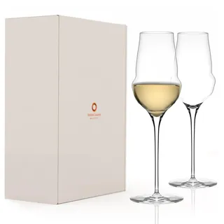 Stölzle Lausitz Champagner Glas Cocoon/Elegantes Champagner Gläser Set 2-teilig/Hochwertige Sektgläser aus Kristallglas/Aperitif/Prosecco Gläser extravagant/Sektflöten Glas