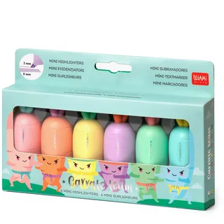 Legami Textmarker Mini Set Karotte,6 Stück