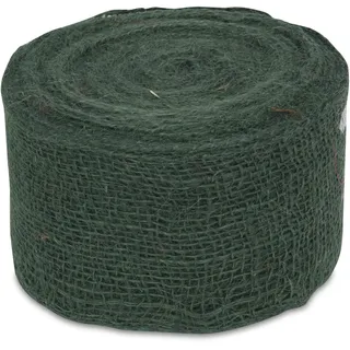 Windhager Jute-Wickelstreifen ÖKO, Jutegewebe, Juteband, Deko-Band, Bastelband aus Jute, grün, 10 cm x 25 m