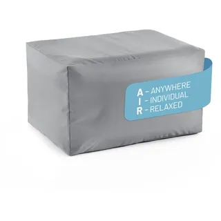 Lumaland Aufblasbarer Hocker | Outdoor Camping Sitzsack - ideal zu Sessel & Sofa | Regulierbarer Luftsessel - Bis 150kg Belastbar & Wasserabweisend, 60x45x35 cm | Schnell Aufgepumpt für Strand & Co.