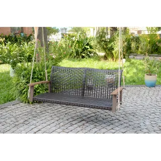 Gardenson Hängebank , Braun, Grau, Akaziefarben , Holz, Metall, Kunststoff , Akazie , Hartholz , 120x79x57 cm , mit Rückenlehne, zum Hängen , Gartenmöbel, Gartenschaukeln
