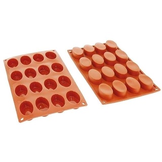 Déco Relief - Silikonform 16 ovale 5,5 x 3,3 cm – Kuchenform zum Backen – professionelles Material