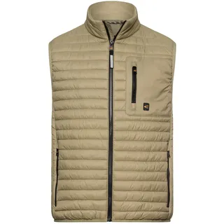 camel active Steppweste mit Stehkragen und Reißverschluss, khaki
