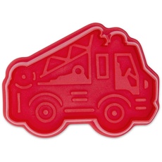 Städter 171879 Feuerwehrauto Ausstecher, Kunststoff, Rot, 6,5cm