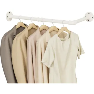 YheenLf Kleiderstangen L form,Kleiderständer,60x30cm,Beige,1 Stück | Industrial Kleiderstange Wandmontage,Kleiderschrank,Garderobenstange Wand für Schlafzimmer,Wohnzimmer
