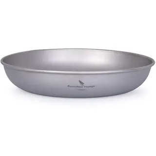 iBasingo 150mm Camping Titan Teller Klein Servier Teller Outdoor Ultraleichte Picknick Metall Geschirr Set Kochgeschirr für Lebensmittel Fleisch Obst Sauce Dessert Ti1102T 1pc