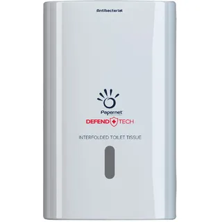 PAPERNET Defend Tech Interfolded Toilettenpapierspender 416147 weiß