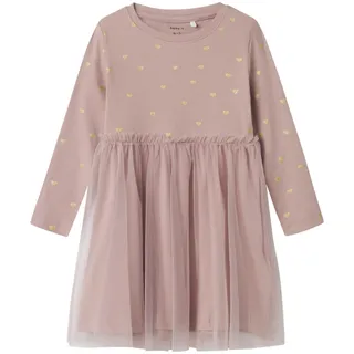 NAME IT Mädchen Nmfnadja Dress Noos Kleid, Deauville Mauve, 104 EU