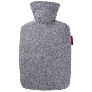 Hugo Frosch Wärmflasche Klassik Strickbezug Filzoptik grau-melange grau