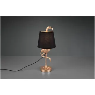 Trio Leuchten - Landhaus I Vintage Art Deco Tischlampe Gold I Messing mit Schwarz - Koen I Wohnzimmer I Schlafzimmer - Kunststoff Organisch - LED geeignet E14 - Schwarz