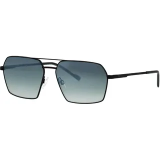 Sonnenbrille TITANFLEX "Modell 824133", Herren, schwarz, matt, Sonnenbrillen Sonnenbrille, Form Pilot, Logoschriftzug auf Bügel, Titanflexfassung