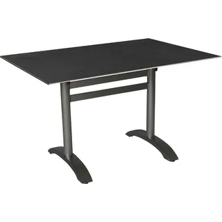 Acamp Klapptisch Rechteckig HPL Anthrazit-Cemento 120 cm x 80 cm