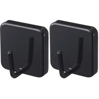YAMAZAKI 2261 TOWER Magnethaken, schwarz, Stahl, Minimalistisches Design, 4,8 x 3,3 x 4,8 cm (LxBxH) (Packung mit 2)