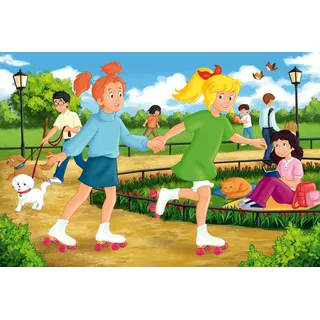 Schmidt Spiele 56567 Bibi Blocksberg, Rollschuhlaufen im Park, 60 Teile Kinderpuzzle