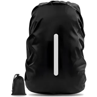 AVANA Regenschutz für Rucksäcke mit Reflexstreifen (10-70L) wasserdichte Regenhülle Schulranzen Reflektor Rucksack Cover reflektierender Rucksacküberzug