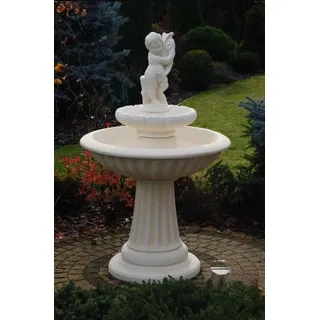Zierbrunnen Springbrunnen 140cm Skulptur Brunnen Deko Garten Fontaine Teich Neu - Weiß