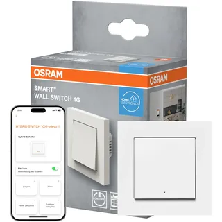 OSRAM SMART+ Smart Home WLAN-Wandschalter, 1-Kanal, Matter-kompatibel, weiß,
