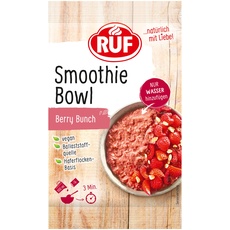 RUF Smoothie Bowl Berry Bunch, Frühstücks-Snack auf Haferflocken-Basis mit Beeren & Chiasamen, einfache & schnelle Zubereitung, vegan, 1 x 50g Beutel