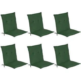 Beautissu Niederlehner Auflage 100 x 50 x 6 cm Dunkelgrün 6 St.