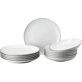 Arzberg Cucina Colori Tafelservice 12-tlg. Schwarz/Weiß