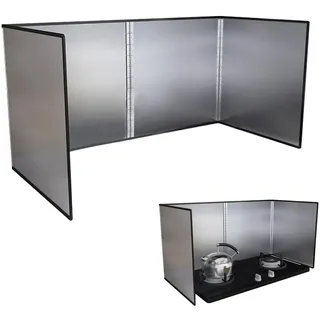 WINARA Spritzschutz Herd Faltbar Tragbarer Spritzschutz, Spritzschutz Für Küchenherd, Displayschutzfolie Aus Edelstahl, Faltbare Spritzschutzplatte(Size:40 * 80 * 40cm)