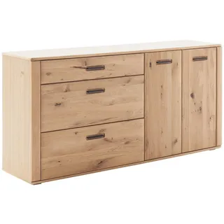 Cantus Sideboard , Eichefarben , Holzwerkstoff , Asteiche, Balkeneiche , furniert, massiv , 2 Fächer , 3 Schubladen , 179x90x44 cm , Beimöbel erhältlich, stehend , Wohnzimmer, Wohnwände, Wohnwand-Serien