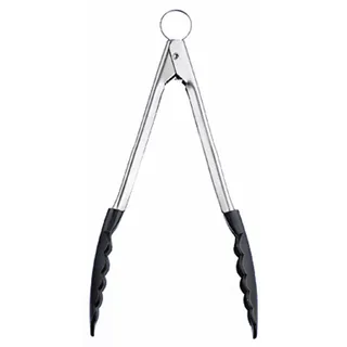 Cuisipro Küchenzange Servierzange Edelstahl mit Silikon-Enden 24 cm Schwarz