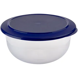 Tupperware Tafelperle 3,5 l transparent Blau Servierschüssel Salatschüssel (inkl. 1x Holzspatel)