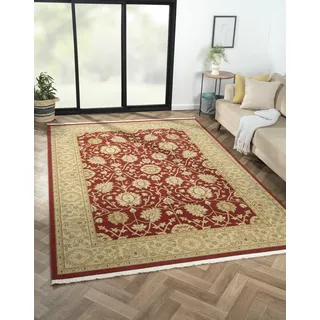 Myflair Maryam 1 Kurzflorteppich 200 x 290 cm Weinrot/Creme