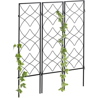 Relaxdays Rankgitter 122 x 31 cm Schwarz