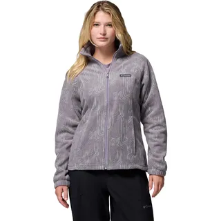 Columbia Benton Springs Jacke mit Reißverschluss, Bedruckt, Außenschicht Polyfleece, Slim Fit, auffallendes Design, praktische Eigenschaften - Damen