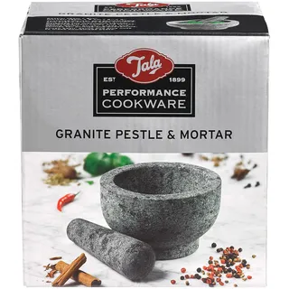 Tala Performance Stößel und Mörser aus Granit, Grau, groß