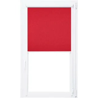 Verdunklungsrollo mit Kassette und seitlichen Leisten 100% Black Out Thermorollo (rot, 70x200 cm) - Rot