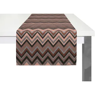 Tischläufer WIRTH "BENEWITZ" Gr. 1, orange (terrakotta), B:40cm L:150cm, Baumwolle, Polyester, Tischdecken, Tischläufer