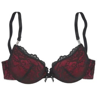 JETTE Push-up-BH Damen dunkelrot-schwarz Gr.85C